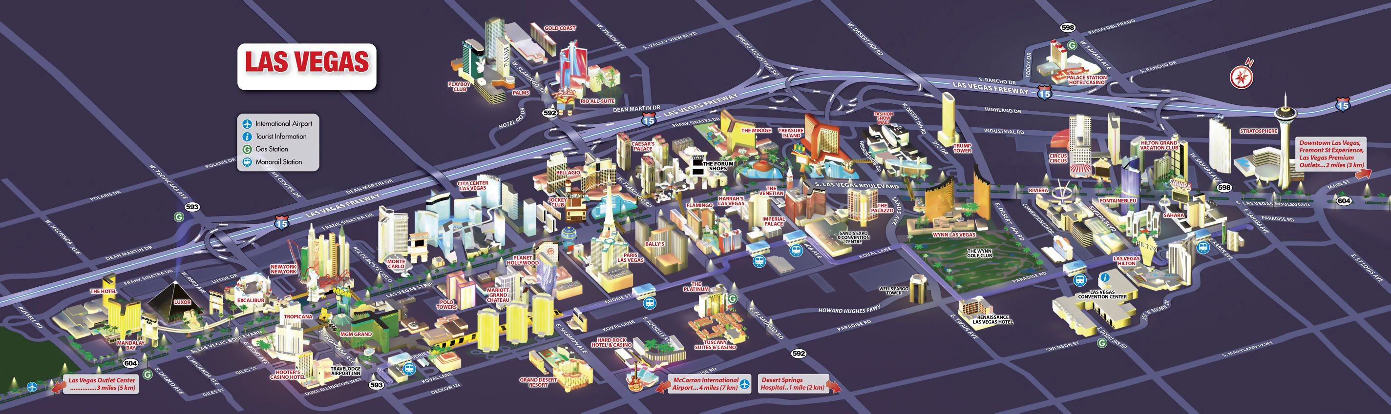 Large Detailed Las Vegas City Tourist Map Las Vegas Nevada State Usa Maps Of The Usa