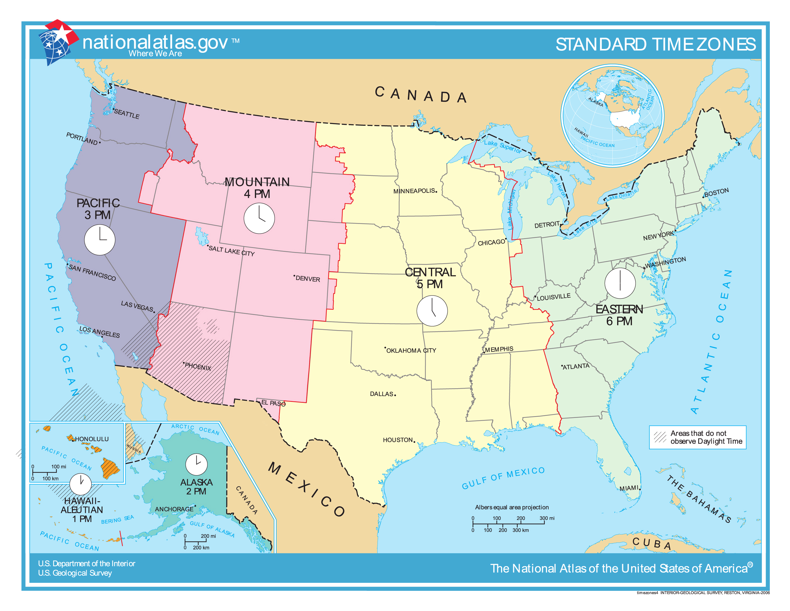 Large Detailed Time Zones Map Of The United States USA Maps Of The USA Maps Collection Of 