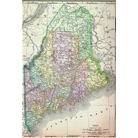 Large Detailed Administrative Map Of Maine State With Roads Highways
