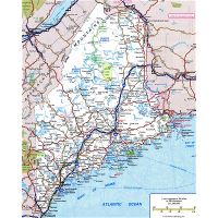 Large Map Of Maine State With Roads Highways Relief And Major Cities