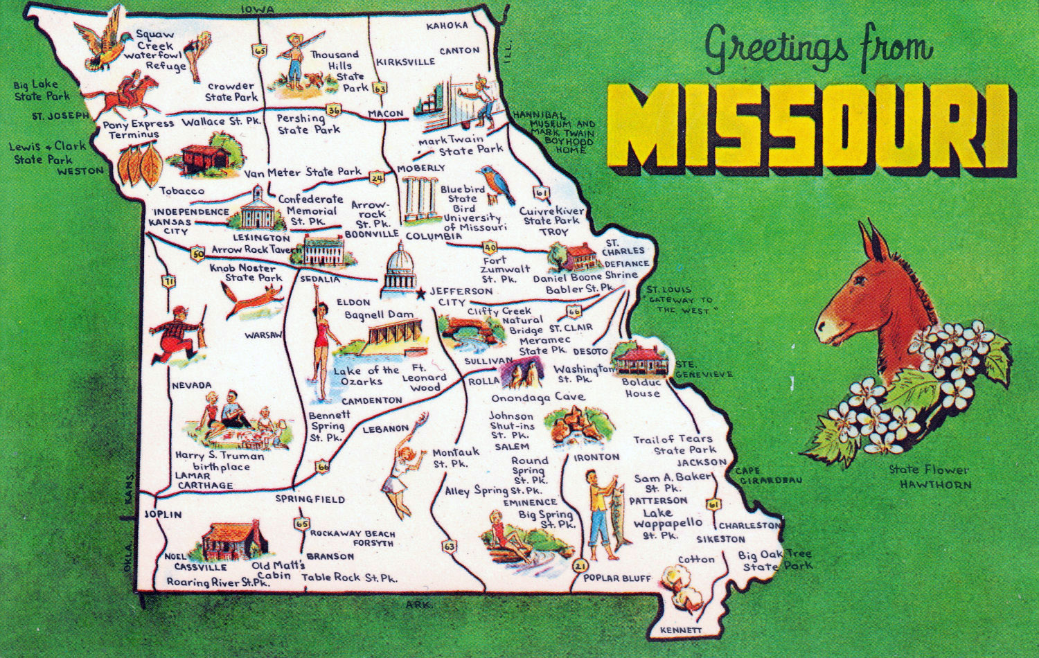 tourist map of missouri