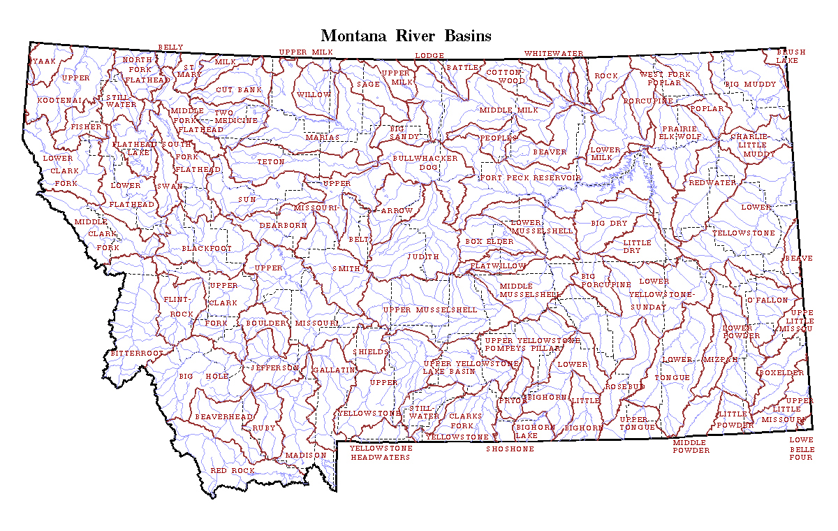 Detailed Map Of Montana