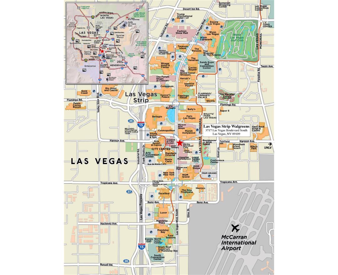 Maps of Las Vegas | Collection of maps of Las Vegas city | Nevada state ...