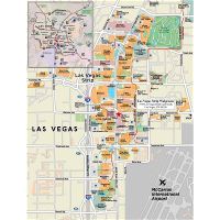 Detailed Las Vegas city strip map | Las Vegas | Nevada state | USA ...